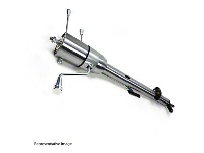 1967-1972 Chevy Truck Ididit Tilt Steering Column, AT Column Shift, Rack And Pinion Steering, Brushed Aluminum