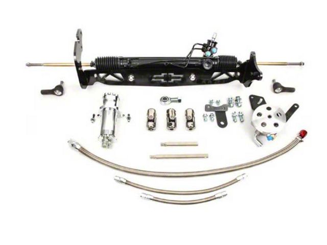 1967-1972 Chevy-GMC Truck Power Rack And Pinion Steering Kit, Disc Brakes, Double V-Belt With Ididit Steering Column, Half-Ton 2WD