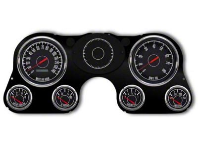 1967-1972 Chevrolet Truck New Vintage USA 6 Gauge 1967 Series Package - 140 MPH Programmable Speedometer with Tachometer, Oil Pressure, Water Temp, Fuel and Volt Meter - Black
