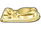 Brake Master Cylinder Reservoir Cap; Gold Cadmium (67-73 Mustang)