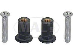 1967-1973 Mustang Manual or Remote Mirror Mounting Kit (Manual or remote mirrors, can replace the riveted nut)