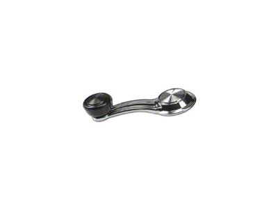 Window Crank Handle with Black Knob; Chrome (75-79 Corvette C3)