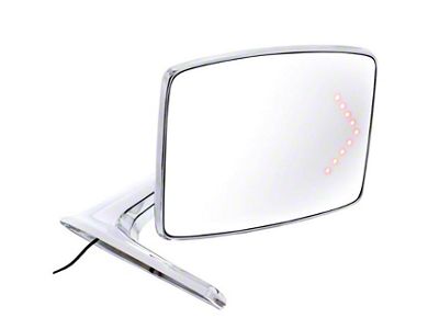 Chrome Outside Mirror Assembly W/LED RH