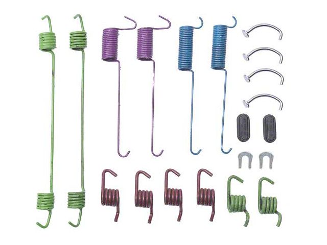 1967-1979 Ford Pickup Truck Drum Rear Brake Hardware Kit - Rear - With 12 1/2 x 2 Brakes - 2 Wheel Drive - F250