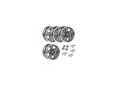 1967-1981 Camaro - 17 X 8 One Piece Aluminum 5 Spoke Wheel Kit