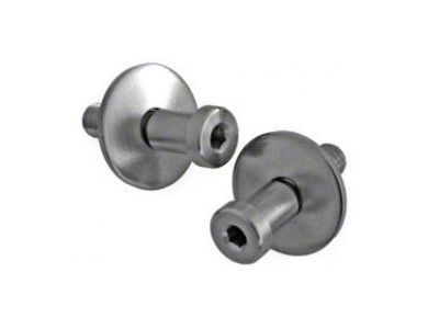 1967-1981 Camaro Totally Stainless Door Lock Striker, Stainless Steel, Pair