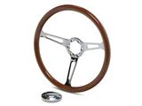 1967-1982 Corvette 15 Steering Wheel Light Wood And Chrome Spokes