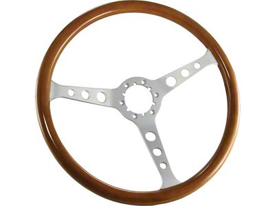 1967-1982 Corvette 15 Steering Wheel Light Wood And Satin Spokes