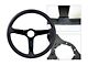 CA Steering Wheel, Black Leather,w/Blk 3-Spoke, 1967-82