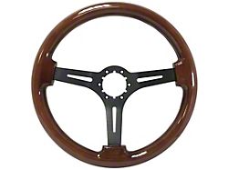 CA 1967-1982 Corvette Steering Wheel Mahogany With Black Spokes