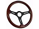 CA 1967-1982 Corvette Steering Wheel Mahogany With Black Spokes