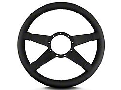 1967-1992 Camaro 14 in Standard Steering Wheel, Black spokes, Black leather wrap