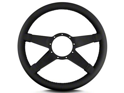 1967-1992 Camaro 14 in Standard Steering Wheel, Black spokes, Black leather wrap