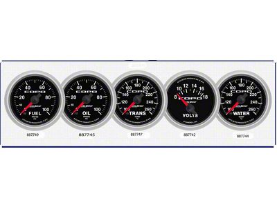 Auto Meter COPO Series 2-1/16-Inch Oil Pressure Gauge; 0-100 PSI; Digital Stepper Motor