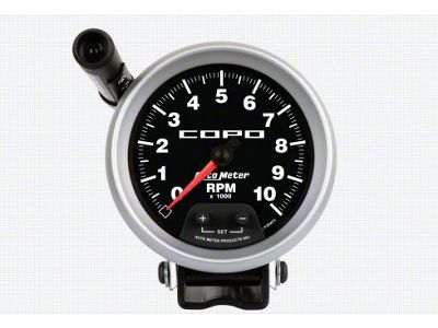 Auto Meter COPO Series 3-3/4-Inch Pedestal Tachometer with Shift Light; 0-10000 RPM