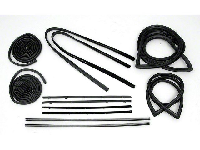 1967-68 Chevy-GMC Truck Weatherstrip Kit For Small Rear Glass With Stainless Steel Molding