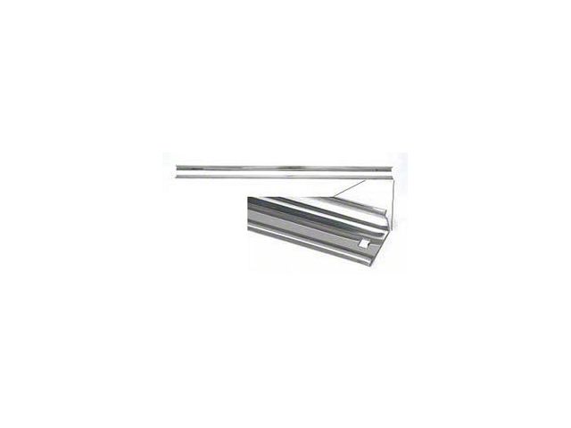 1967-72 Chevy Truck Angle Bedstrips Unpolished Stainless Shortbed-Step