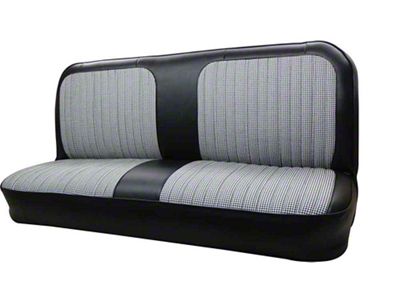 1967-72 Chevrolet Truck Front Bench Seat Upholstery With Houndstooth Inserts-Distinctive Industries