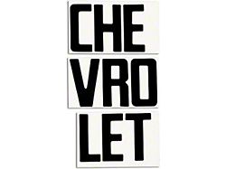 Tailgate Letters; Black (67-72 Blazer, C10, C20, K10, K20)