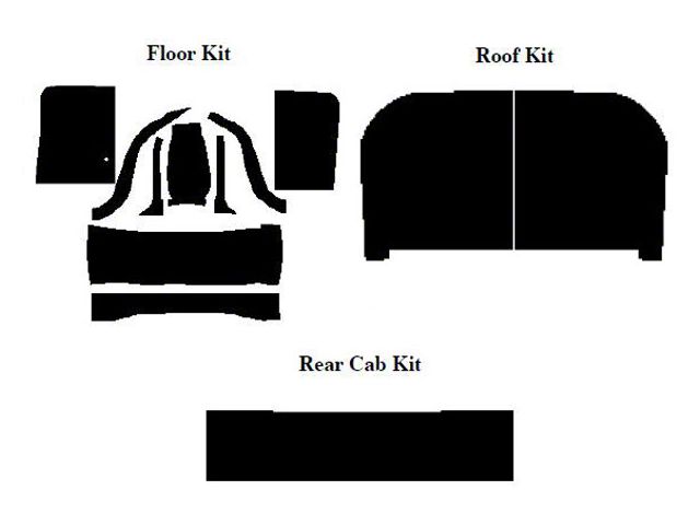 1967-72 Ford Pickup AcoustiSHIELD, Complete Cab Insulation Kit