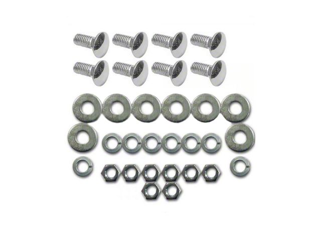 1967-91 Chevy-GMC Truck Bumper Mount Bolt Kit Front Or Rear-Chrome