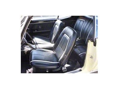 1967 Camaro Deluxe Convertibe Front Buckets Front & Rear Set Parchment W/Stripe Stripe Back