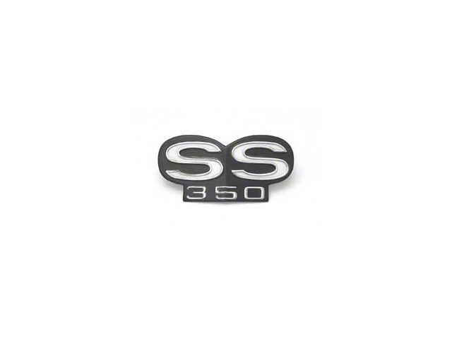 1967 Camaro Grille Emblem, SS350, For Cars With Standard Non-Rally Sport Grille Or With Rally Sport RS Grille