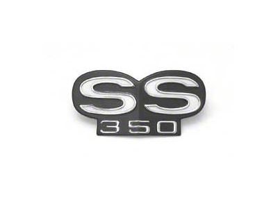 1967 Camaro Grille Emblem, SS350, For Cars With Standard Non-Rally Sport Grille Or With Rally Sport RS Grille