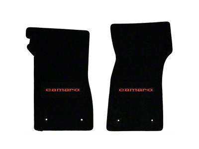 1967 Camaro Lloyds Ultimat Black Ultimat Front Floor Mats With Red Camaro Logo