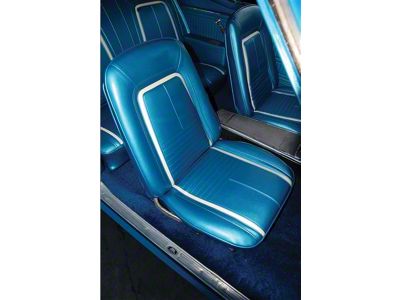 1967 Camaro Standard Convertibe Front Buckets Front & Rear Set t Blue