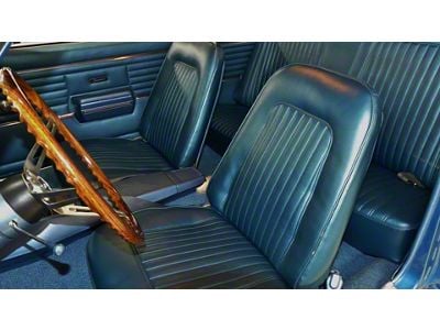1967 Camaro Standard Fold Down Front Buckets Front & Rear Set t Blue