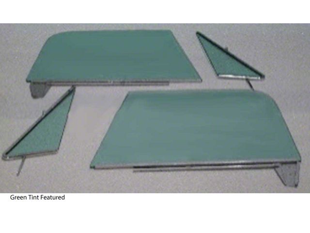 1967 Chevy-GMC Truck Side Window Kit With Assembled Vent And Door Glasses, Grey Tint