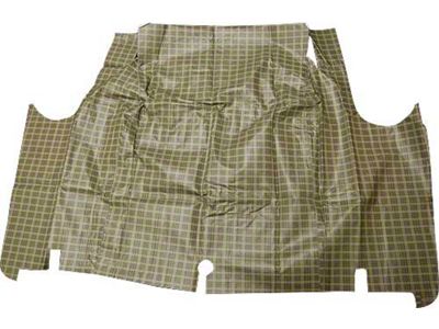 1967 Fairlane Trunk Mat - Fleece Backing - Tan Plaid 06