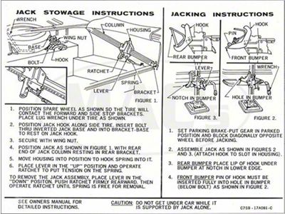 1967 Ford Thunderbird Jack Instructions