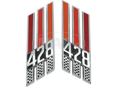 1967 Galaxie 428 Fender Emblems, Pair