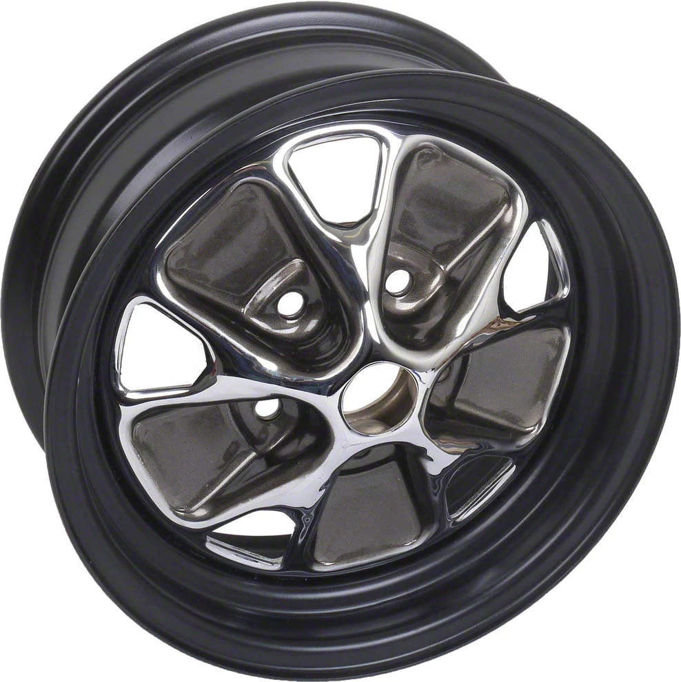 Ecklers 1967 Mustang 14 x 5-1/2 Styled Steel Wheel, Black