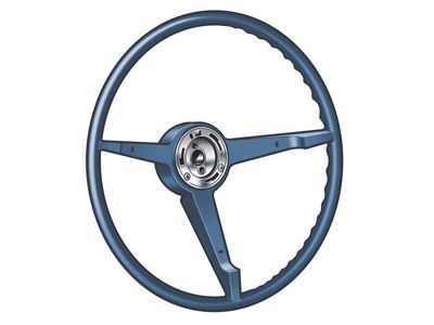 1967 Mustang 3-Spoke Steering Wheel, Blue