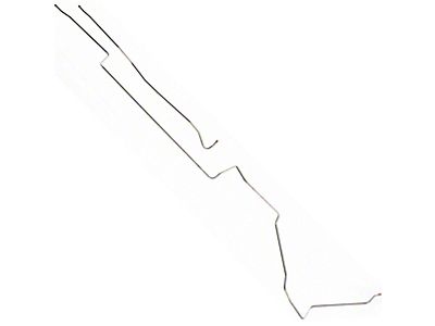 1967 Mustang 5/16 OEM Steel Front to Rear Fuel Line, 289/390/428 V8 After 2/1/67 (289/390/428 V8 Engine/Made After 2/1/67)