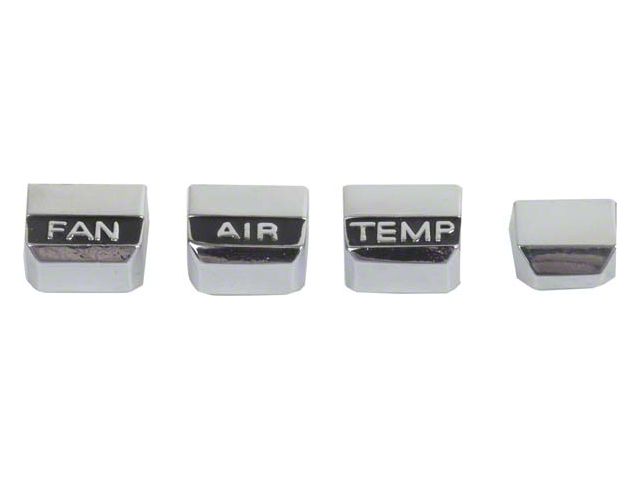 1967 Mustang A/C Control Knob Set, 4 Pieces