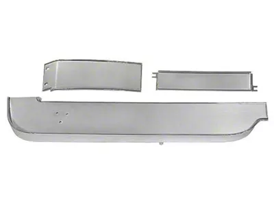 OPR 1967 Mustang Brushed Aluminum Dash Trim Panel Set, 3 Pieces