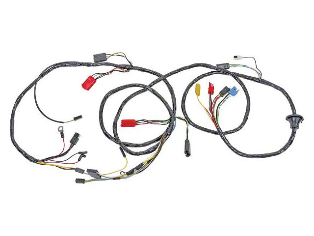 CA 1967 Mustang Firewall to Headlight Wiring for All Cars without Tachometer or Factory Fog Lights