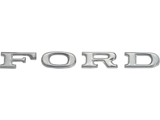 FORD Hood Letters; Chrome (1967 Mustang)