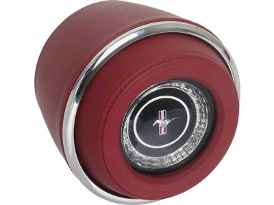 1967 Mustang Steeering Wheel Horn Ring Center Pad, Red