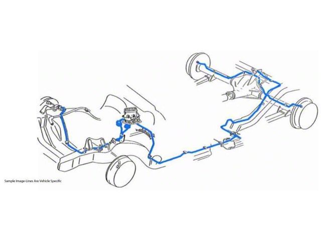 1967 Oldsmobile Cutlass/F85 Hardtop Power Disc Brake Line Set 8pc, Stainless Steel