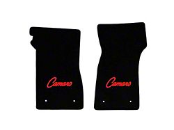 68-69 Camaro Lloyds Black Front Floor Mats, Red Camaro Logo