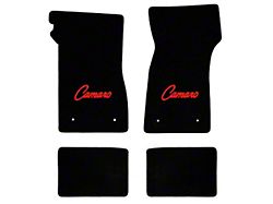 1968-1969 Camaro Lloyds Ultimat Black Front/Rear Floor Mats Red Camaro