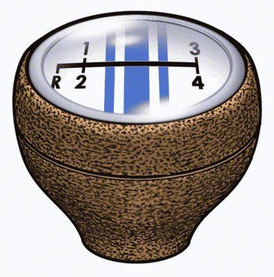 Scott Drake Floor Shift Knob/ 4 Speed/Dark Walnut C8OZ-7213-A (68