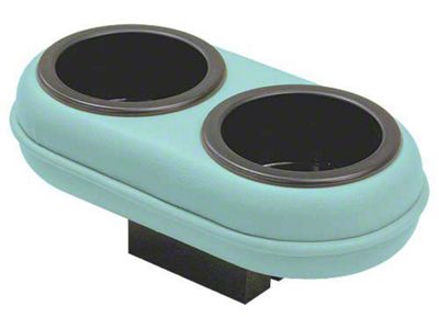 1968-1969 Mustang Plug and Chug Ash Tray Drink Holder, Turquoise