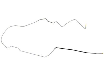 1968-1969 Pontiac GTO / Tempest / LeMans Hardtop LH Routing 1/4 Fuel Return Line 1pc, Stainless Steel