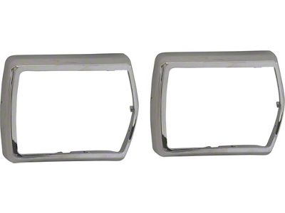 1968-1970 Mustang Deluxe Interior Seat Belt Buckle Bezels, Pair